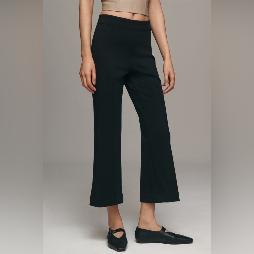 NWT! Anthro The Margot Kick-Flare Crop Pants by Maeve: Textured Edition 🪅 - Picture 6 of 12